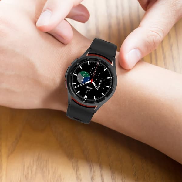 INF Samsung Galaxy Watch 4 Classic armbånd silikon Svart+rød