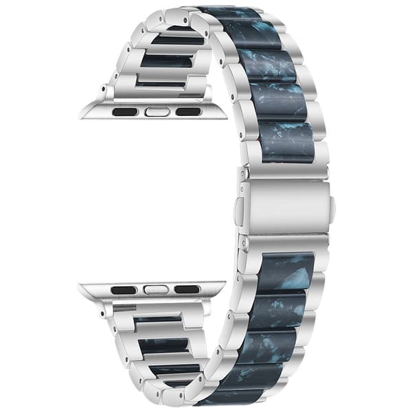Rem • Apple Watch 4/5/6/7/8/SE/SE 2/Ultra (42/44/45/49MM) kompatibel • Rustfrit stål • Silver Ocean