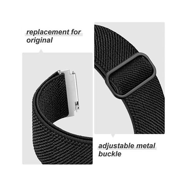 Universal Justerbar & Elastisk Nylon Klockarmband - 22mm