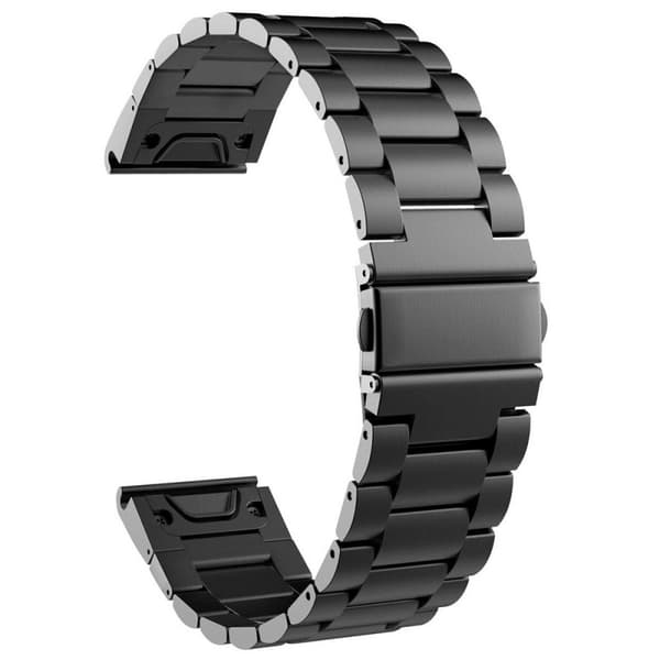 Armband rostfritt stål Garmin Fenix 7 - Svart