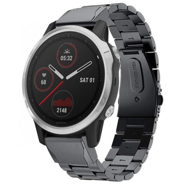 Armband rostfritt stål Garmin Fenix 7 - Svart
