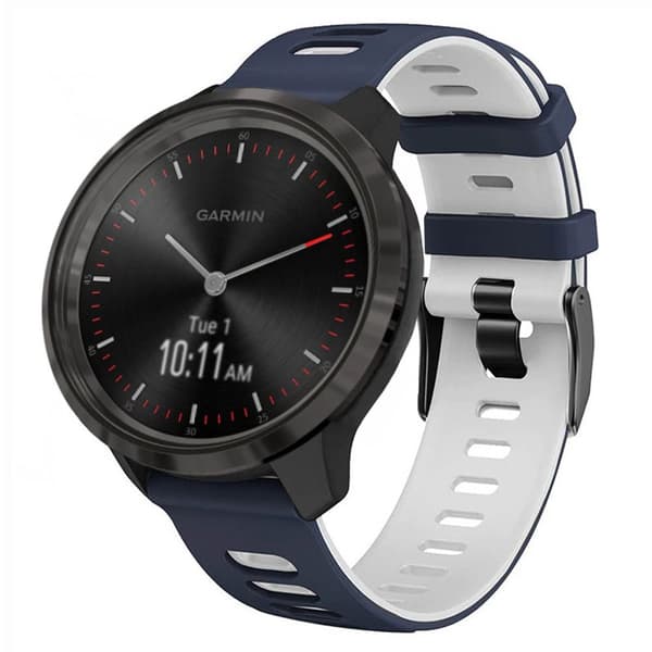 Twin Sport Armband Garmin Vivomove 3 - Blå/vit