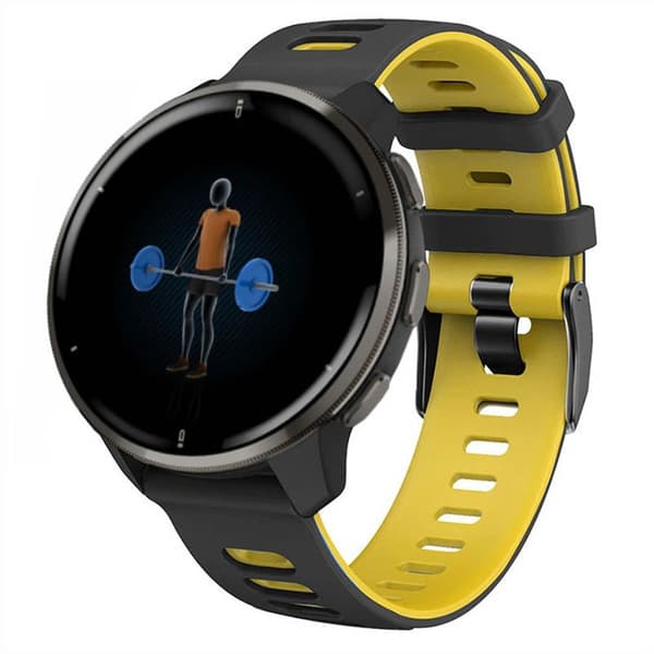 Twin Sport armbånd Garmin Venu 2 Plus - Svart/gul