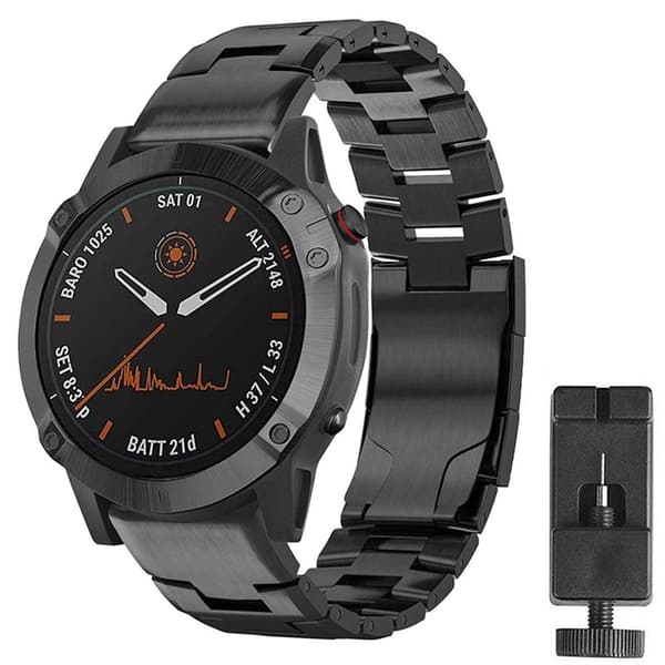 Armbånd titan Garmin Fenix 7 Pro - Svart