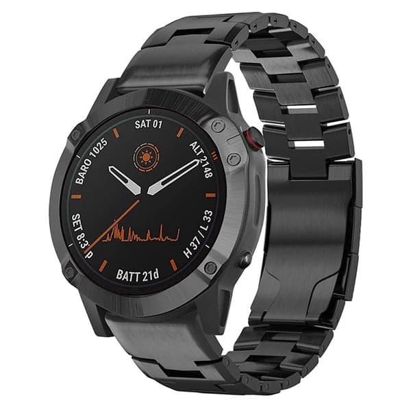 Armbånd titan Garmin Fenix 7X  Pro - Svart