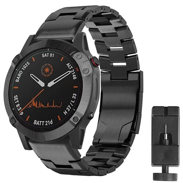 Armbånd titan Garmin Fenix 7X  Pro - Svart