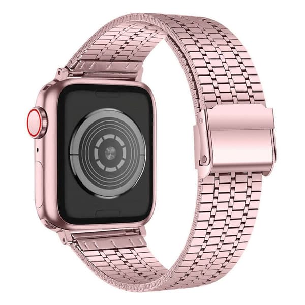 Mesh Rannekoru ruostumatonta terästä  Apple Watch 6  (44mm) - Vaaleanpunainen