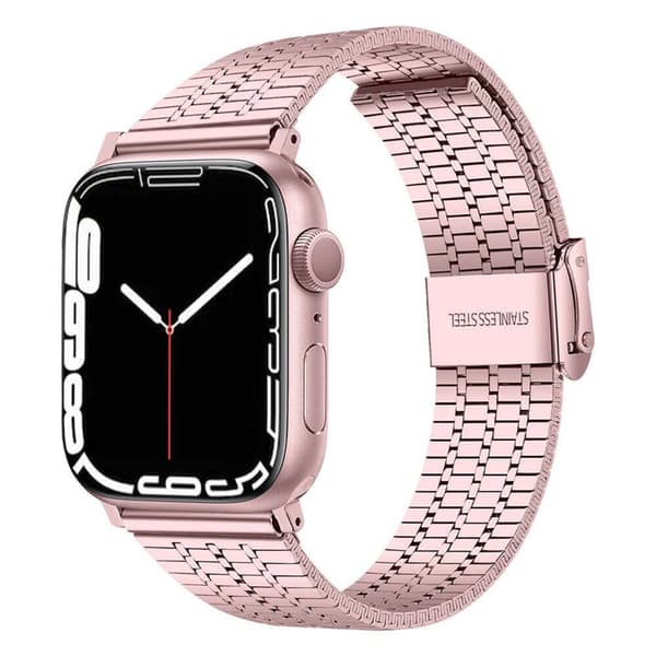 Mesh Rannekoru ruostumatonta terästä  Apple Watch 6  (44mm) - Vaaleanpunainen