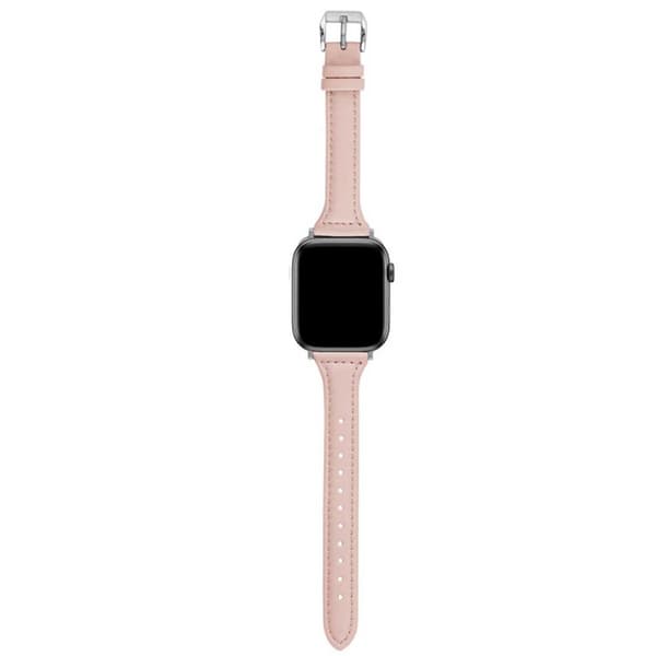 Läderarmband Apple Watch 38/40/41 1/2/3/4/5/6/7/8/SE Smalt Rosa