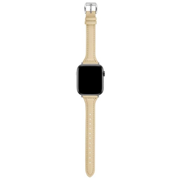Läderarmband Apple Watch 38/40/41 1/2/3/4/5/6/7/8/SE Smalt Gult