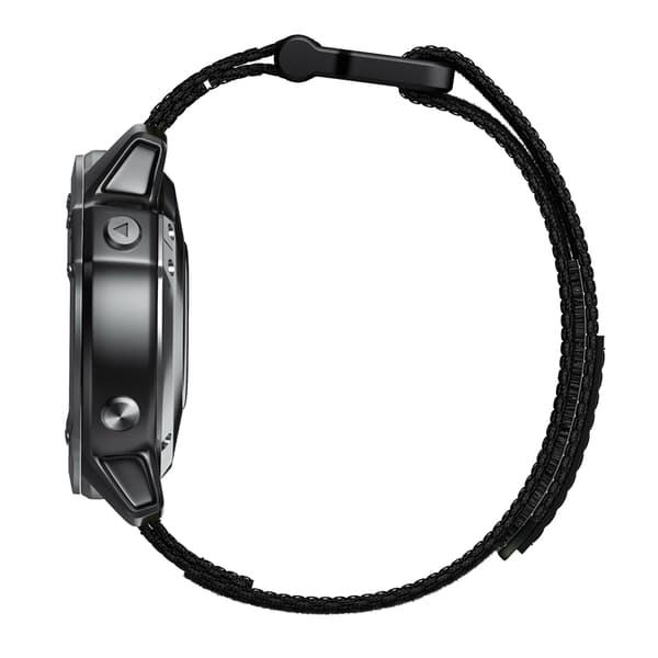 INF Garmin Fenix 6X/5X/3/3 HR armbånd 26 mm nylon Sort