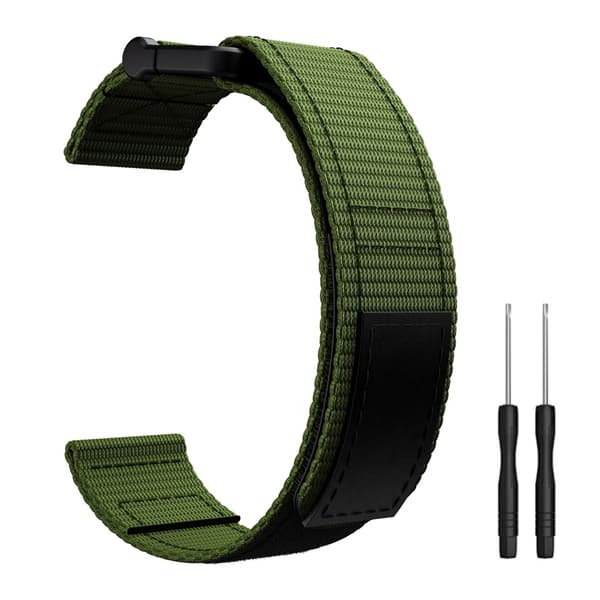 INF Klokkereim 22 mm for Garmin Fenix 5/6/7 Forerunner Approach Nylon Grønn