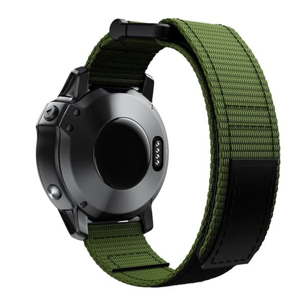 Garmin Fenix 6X/5X/3/3 HR rannekoru 26 mm nailonia Ruohon väri