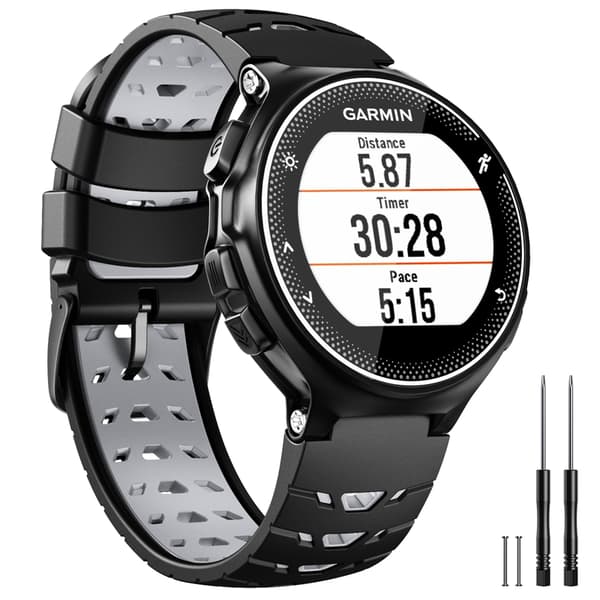 INF Klokkereim til Garmin Forerunner 630 Silikon Svart/Grå