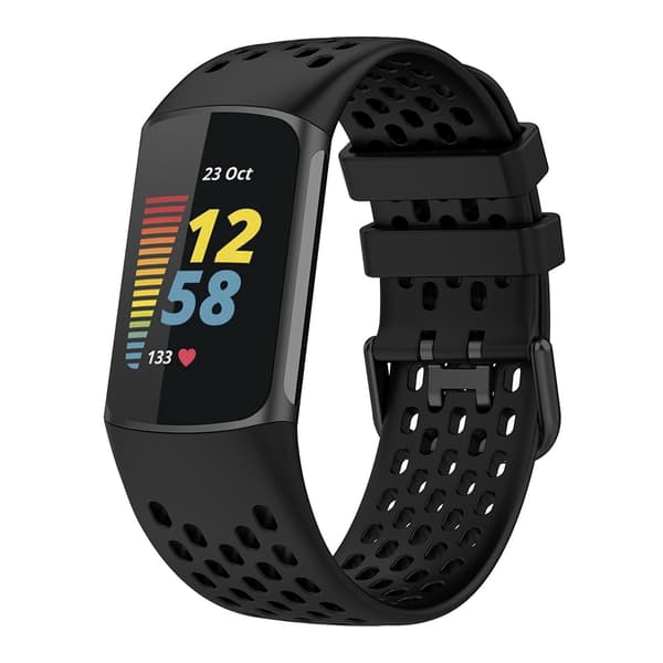 Silikoneurrem til Fitbit Charge 5 /6 - Sort
