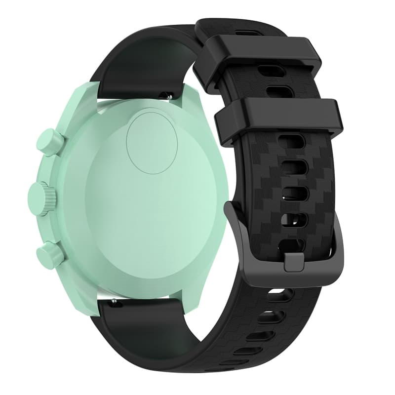 Klockarmband 20 mm Omega/Huawei/Samsung Galaxy Watch silikon svart
