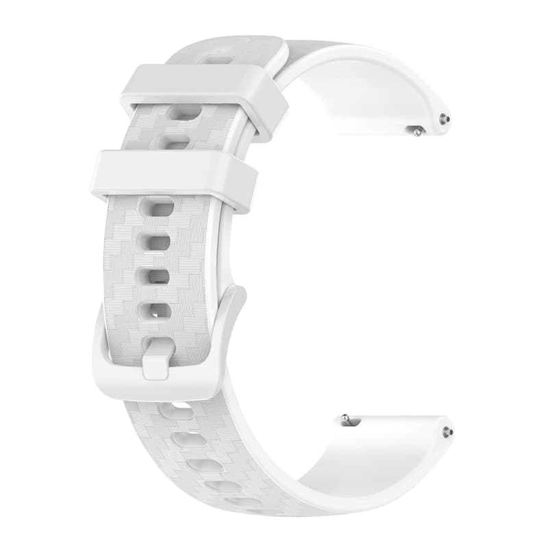 Klockarmband för 20 mm Omega/Huawei/Samsung Galaxy Watch Silikonvit