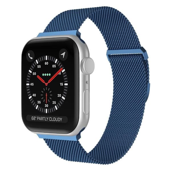 Apple Watch kompatibelt Armband Milanese Loop BLÅ 38/40/41 mm metall
