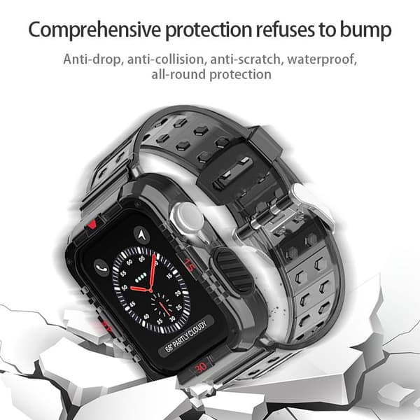Apple Watch kompatibelt Armband TPU SVART 38/40/41 mm