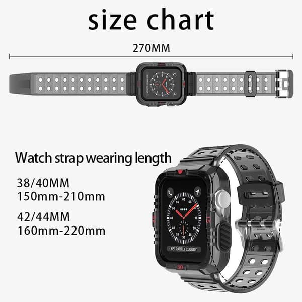 Apple Watch kompatibelt Armband TPU SVART 42/44/415 mm