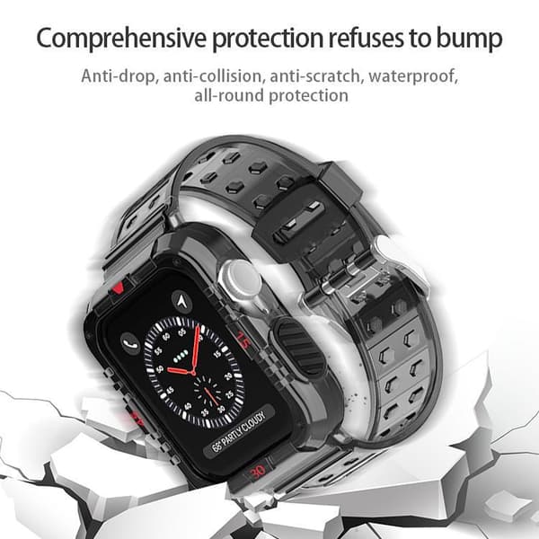 Apple Watch kompatibelt Armband TPU SVART 42/44/415 mm