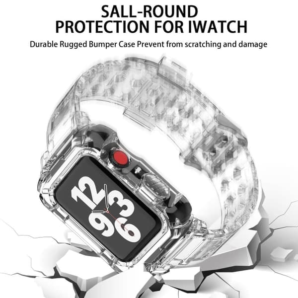 Apple Watch kompatibelt Armband TPU TRANSARENT 42/44/415 mm