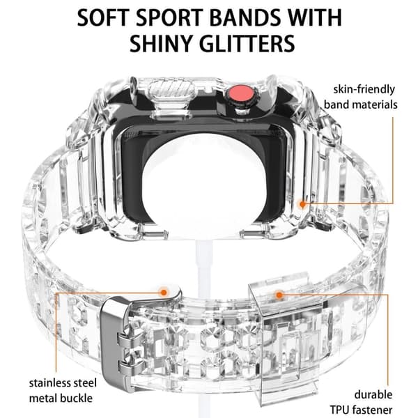 Apple Watch kompatibelt Armband TPU TRANSARENT 42/44/415 mm
