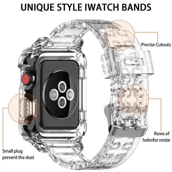 Apple Watch kompatibelt Armband TPU TRANSARENT 42/44/415 mm