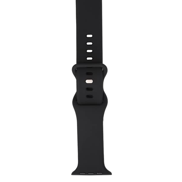 Klokkearmbånd Silikon Apple Watch  42/44/45mm Svart