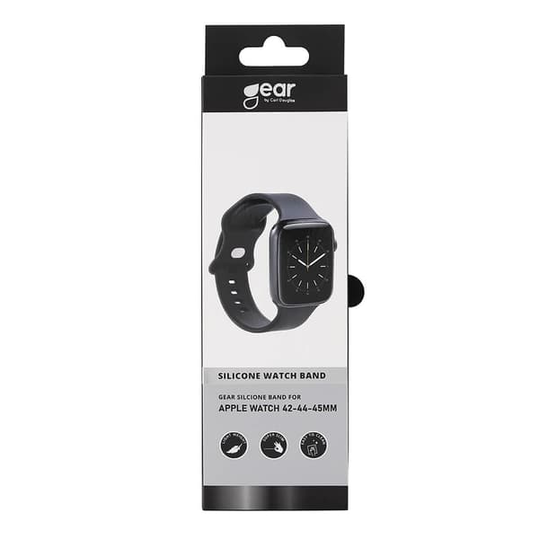 Klokkearmbånd Silikon Apple Watch  42/44/45mm Svart