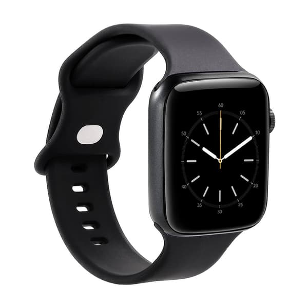 Klokkearmbånd Silikon Apple Watch  42/44/45mm Svart