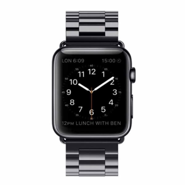Apple Watch 1-8/SE/Ultra 42/44/45/49 Metall Länkarmband Svart