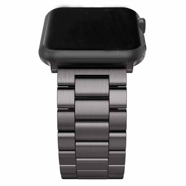 Apple Watch 1-8/SE/Ultra 42/44/45/49 Metall Länkarmband Svart