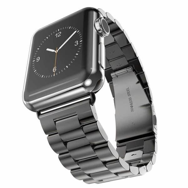 Apple Watch 1-8/SE/Ultra 42/44/45/49 Metall Länkarmband Svart