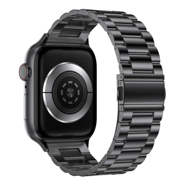 Apple Watch 1-8/SE/Ultra 42/44/45/49 Metall Länkarmband Svart