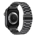 Miniatyrbild 2 av 11: Apple Watch 1-8/SE/Ultra 42/44/45/49 Metall Länkarmband Svart