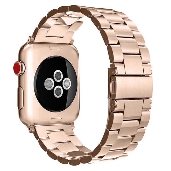 Apple Watch 42/44/45 Metal Link -rannekoru ruusukulta