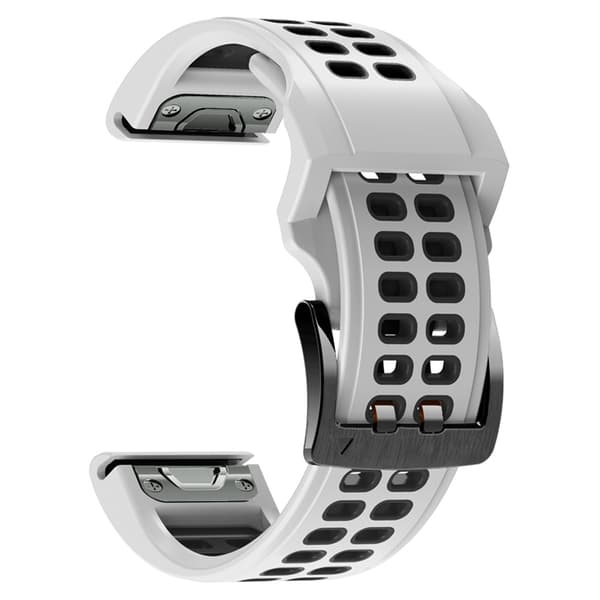 INF Klokkereim Garmin Fenix Silikon Svart/Rød Garmin Fenix7/6/5