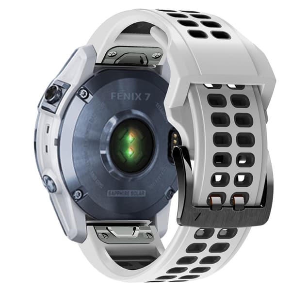 INF Klokkereim Garmin Fenix Silikon Svart/Rød Garmin Fenix7/6/5