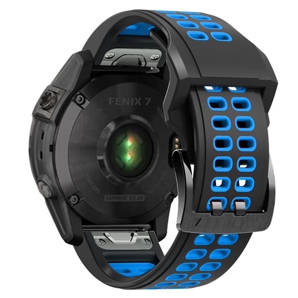 INF Klokkereim Garmin Fenix Silikon Svart/Rød Garmin Fenix7/6/5