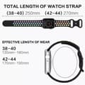 Miniatyrbild 3 av 5: Apple Watch kompatibelt Sport Armband Silikon VIT/RAIN 38/40/41 mm  2storlek