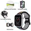 Miniatyrbild 2 av 5: Apple Watch kompatibelt Sport Armband Silikon VIT/RAIN 38/40/41 mm  2storlek