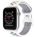Miniatyrbild 1 av 5: Apple Watch kompatibelt Sport Armband Silikon VIT/RAIN 38/40/41 mm  2storlek
