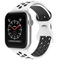 Miniatyrbild 1 av 5: Apple Watch kompatibelt Sport Armband Silikon VIT/SVART 42/44/45mm