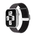 Miniatyrbild 1 av 3: Apple Watch kompatibelt Armband Elastisk SVART METALLIC  42/44/45 mm