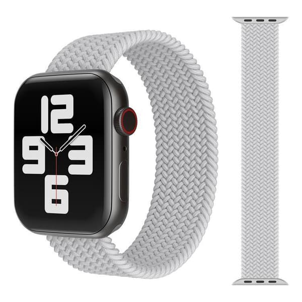 Apple Watch kompatibelt ARMBAND Elastiskt Ljusgrå 38/40/41 mm grå S