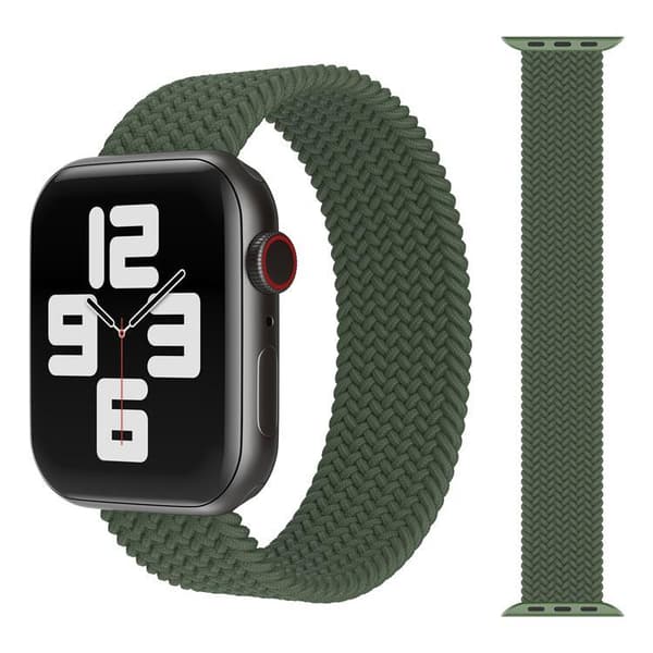Apple Watch kompatibelt ARMBAND Elastiskt GRÖN 42/44/45 mm Grön M