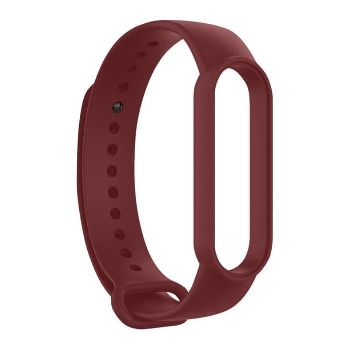 Xiaomi Mi Band 6 och 5 Premium Soft-touch lätt Bordeaux Röd sportrem i silikon