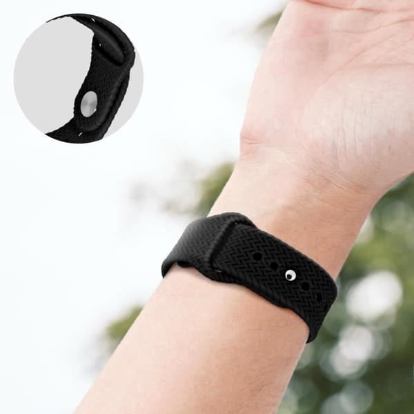 Rem till Samsung Galaxy Watch 4 i svart Soft-touch flätad silikon