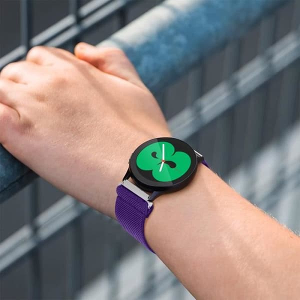 Vävt nylonarmband för Samsung Galaxy Watch 4 - AVIZAR - Självjusterande - Lila
